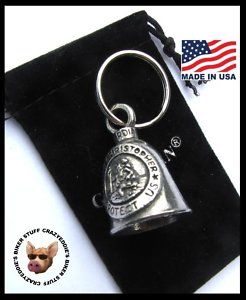 Saint Christopher Motorcycle Ride Bell Made in USA Pewter Biker Bell
