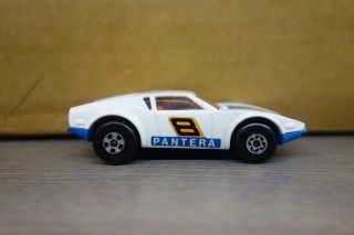 No 8 de Tomaso Pantera Matchbox Superfast 1975 Blue Bottom Diecast