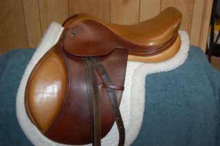 Harry Dabbs Prix D Close Contact English Saddle w Leathers and Irons