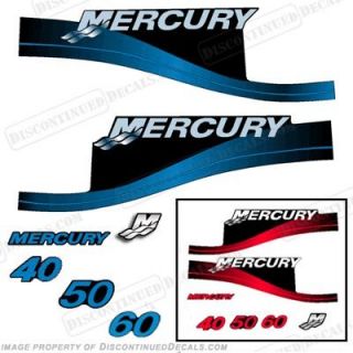  Mercury 40 50 60 HP Elpto Outboard Decal Kit