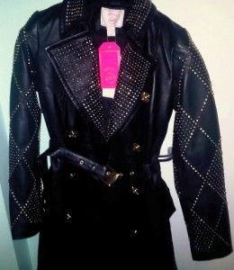 Versace for H M Leather Gold Stud Trench Coat 38 4 6 8 s M not Yet in