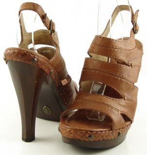 Frye Dara Saddle Brown Womens Shoes Platform Open Toe Sandals 9 5