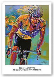 Lance Armstrong Art 7x Tour de France Malcolm Farley