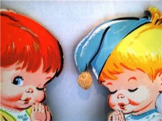 Lot of VINTAGE BABY Room Wall Decorations Plaques Train Boy & Girl