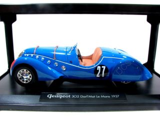 Norev 1937 Peugeot 302 DarlMat Le Mans Blue 1 18 Car