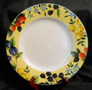 Gibson Claire Murray Bella Sola Dinner Plate Yellow Fruit Flowers