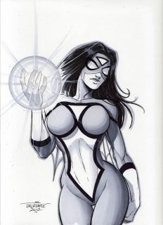 Sexy Spider Woman original art by Scott Dalrymple