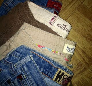 HCO Hollister Abercrombie American Eagle Jeans Khaki LOT Size 1