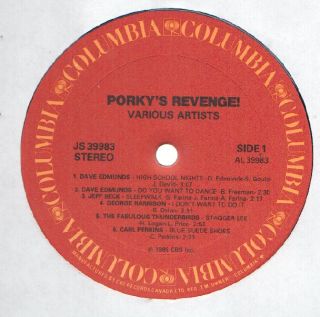 Various Porkys Revenge Soundtrack LP NM Canada