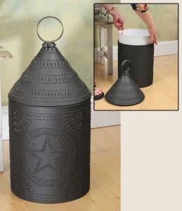 Paul Revere Waste Basket Trash Can w/ Liner  Country Primitive Home