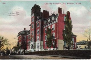 Antique Postcard c1908 Carney Hospital s Boston MA