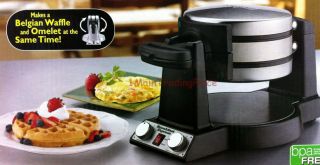 waffle omelet maker lets you bake a deep pocketed belgian waffle and