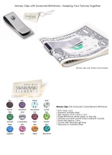 Money Clips with Swarovski Element Birthstone – Keeping Your Fortune