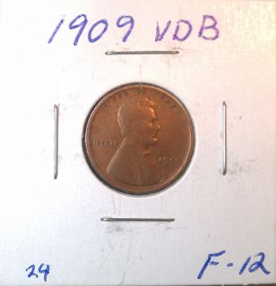 1909 VDB Lincoln Penny 95 Copper Genuine US Mint  24