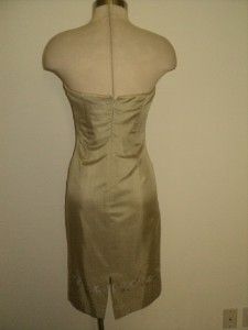 Kay Unger Occation Pale Green Silk Sheer Jacket Ruched Strapless Dress