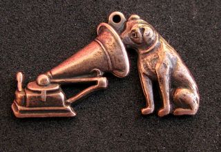Copper Vintage RCA Logo Phonograph Music Radio Record Nipper Dog