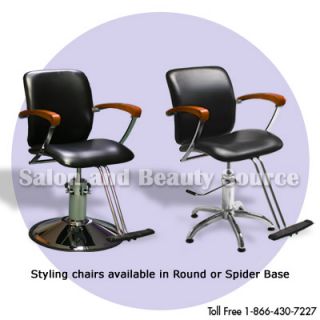 Six (6) Delano Styling Chairs   choose from a spider base or round