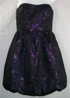 Purple Black Delia s Strapless Bubble Hem Dress Lining 5 Party Prom