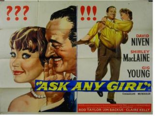 Ask Any Girl 1959 David Niven Shirley MacLaine Rod Taylor UK Quad