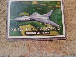 707A Delta Wing Herald Tribune Trading Card English Jet Plane