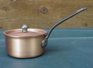  Falk Culinair 1 Cup Copper Sauce Pan with Lid