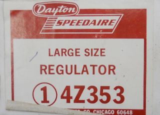 New 4Z353 Dayton Speedaire Large Size Regulator