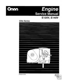 Onan EL25V EL40V Elite Series Engine Service Manual