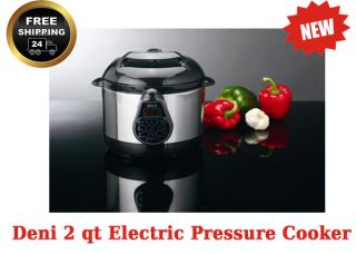 Deni 2 Qt Electric Pressure Cooker Fully Programable Timer Shortens
