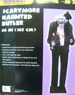 SCARYMORE THE HALLOWEEN LIFE SIZE ANIMATED BUTLER RAVEN CROW PROP NEW