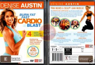 Denise Austin Burn Fat Fast Cardio Blast Training New
