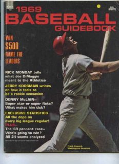 1969 Baseball Guidebook Frank Howard Denny McLain MBX16