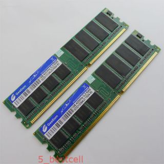 2GB 2x1GB PC3200 400Mhz DDR 400 184pin Desktop RAM Memory Low Density