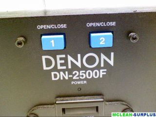 Denon DN 2500F Dual Professional DJ CD Player Controller AS IS