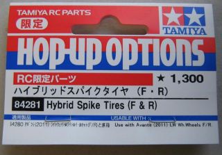 New Part 84281 Tamiya Avante 2011 Hybrid Spike Tires F R Set of 4