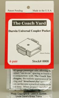 Coach Yard 10008 Darwin Universal Coupler Pockets 6 Pair