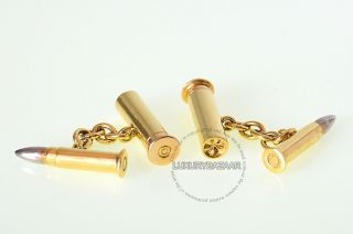 Deakin & Francis 18K Yellow Gold Bullet Cufflinks