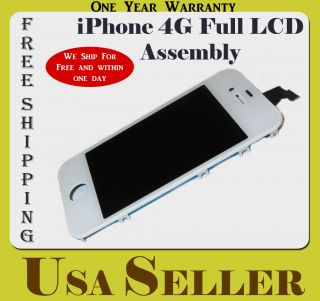 US OEM iPhone 4G White Complete LCD Touch Screen Digitizer Assembly