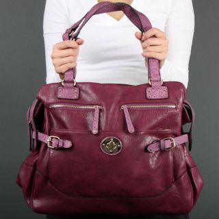  Gold Tone Stud Belt Business Organizer Women Designer Handbag