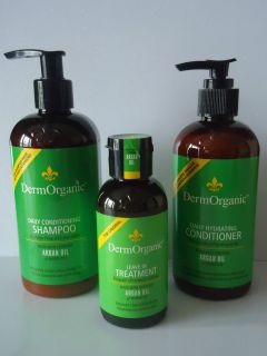 DermOrganic Sulfate Free Shampoo Daily Hydrating Conditioner Argan