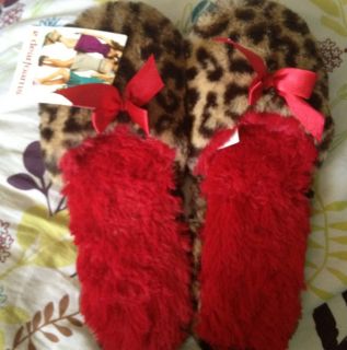 Dearfoams Womens Leopard Slippers Size Large 9 10