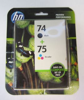 HP Ink Cartridges 74 Black and 75 Tri Color November 2013
