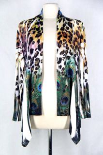 Jostar New Design Large x Large 2 Pointed Ivory Peacock Feather Jacket