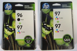 HP Combo Pack 3 96 Blacks and 97 Tri Color Office Jet Ink Cartridges