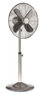 Stainless 16 inch Adjustable Floor Standing Fan by Deco Breeze