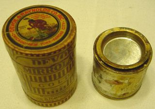 Vintage Devoe Gold Paint Container with Paint Tin Inside
