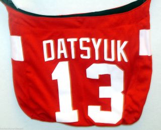 DETROIT RED WINGS NHL #13 PAVEL DATSYUK PLAYERS HAT TRICK JERSEY TOTE