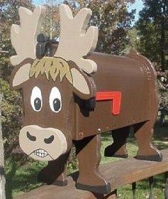Moose Mailbox Deer Mailboxes Postal Mail Box Rustic New