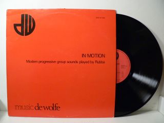 1980 Music Library LP Dewolfe Rubba in Motion Modern Progressive Hear
