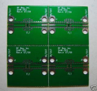 Develop PCB for Surface Mount Saw Filter 3x3mm Qty 4