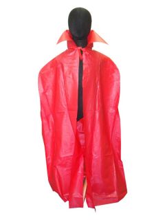 PVC Red Devil Costume Cape 45 Halloween Costume